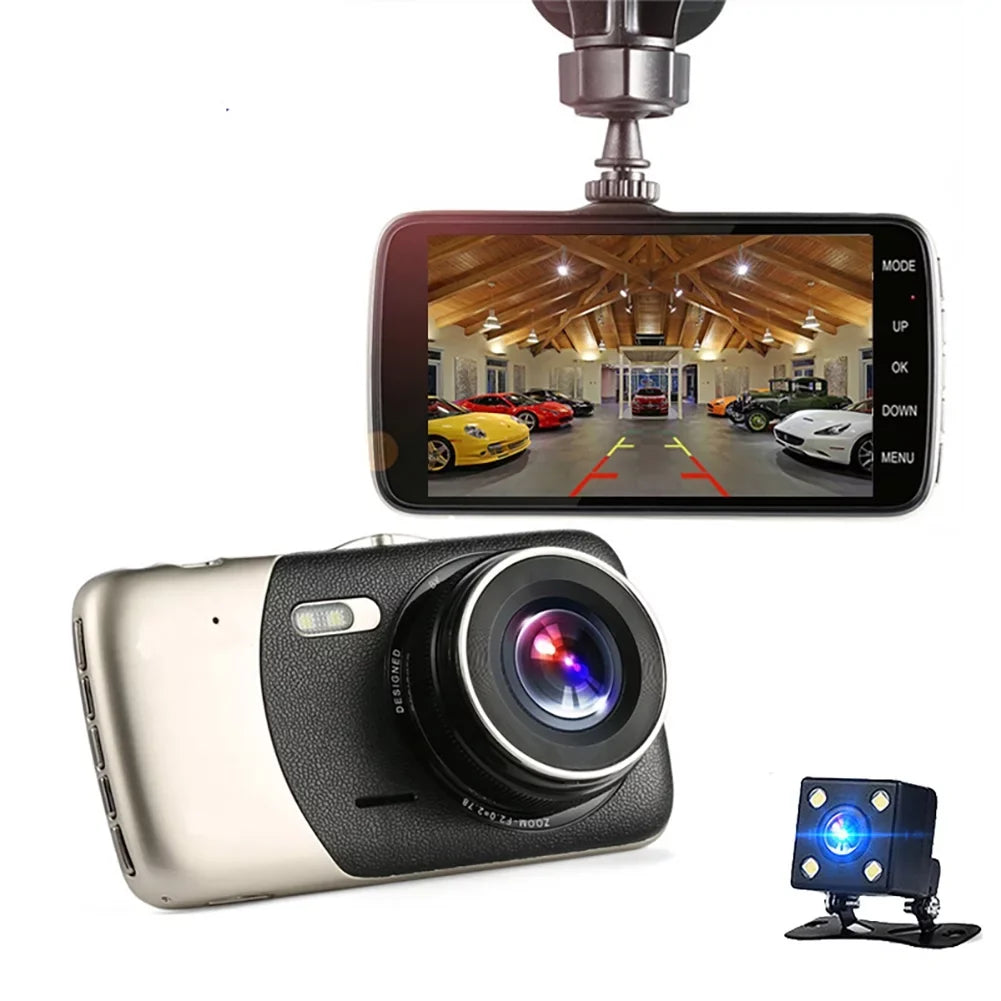 recorder recording night HD car driving rear 1080P DVR and front vision CAR double recorder