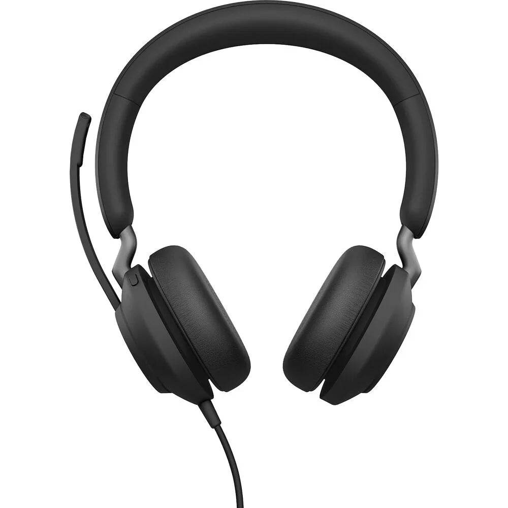 Headphones, Wired with UC Box) USB-C, Headset Jabra Passive USB-C Stereo, - Calls for Evolve2 Comfort, Headphones, 40 All-Day Cancelling Telework Noise Enhanced Black Music, (Open - UC-Optimized and