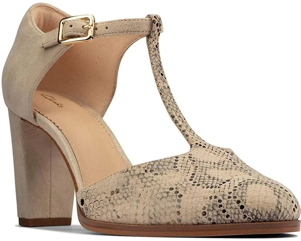 Women Snake Taupe Combi CLARKS 26156390 Women Adult 6.5