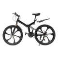 26" Mountain & Double Height Frame Steel Women for 21-Speed Disc Adjustable Bicycle Shifter Men Bike, Brake Black Folding City