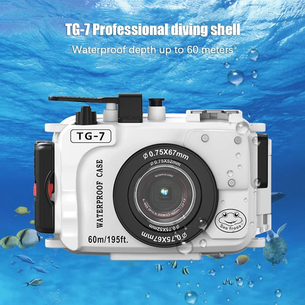 Housing Adapter Diving Case TG 60m with Protective Underwater Camera 7 Case, GoolRC