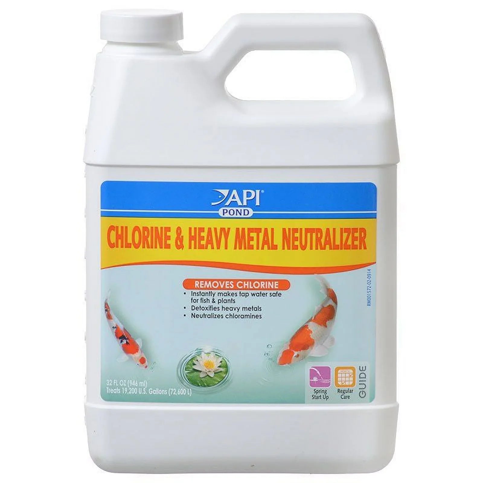 & Treatments] oz (Treats Water 19,200 Metal [Pond, Neutralizer Chlorine Heavy 32 Gallons) PondCare