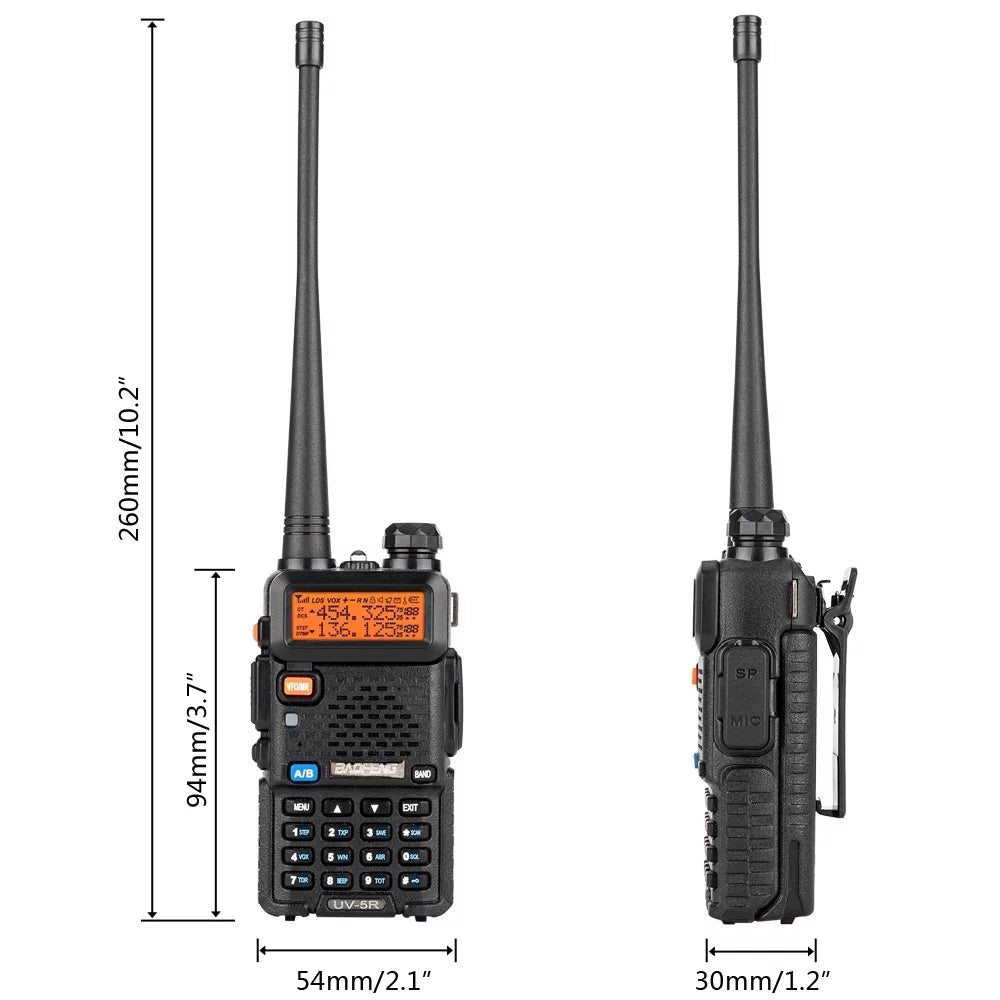 RF two UBesGoo Band UV-5R Radio Walkie Radio mAh 1800 Baofeng FM Way Dual Talkie 5W Ham