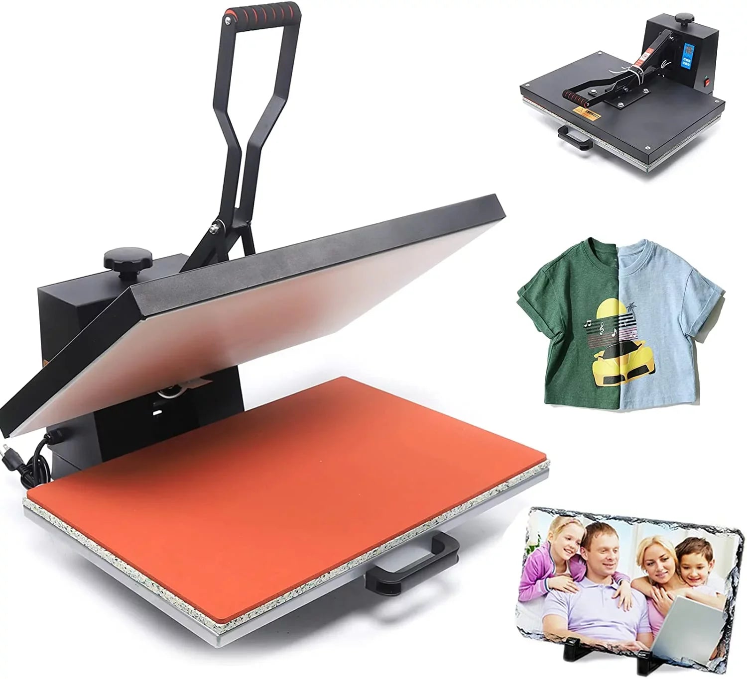 Pressure Adjustable 16" Time Digital Press Transfer T-shirt TEMP 0~250℃ Clamshell Heat Printer Sublimation Anqidi 24" Machine x