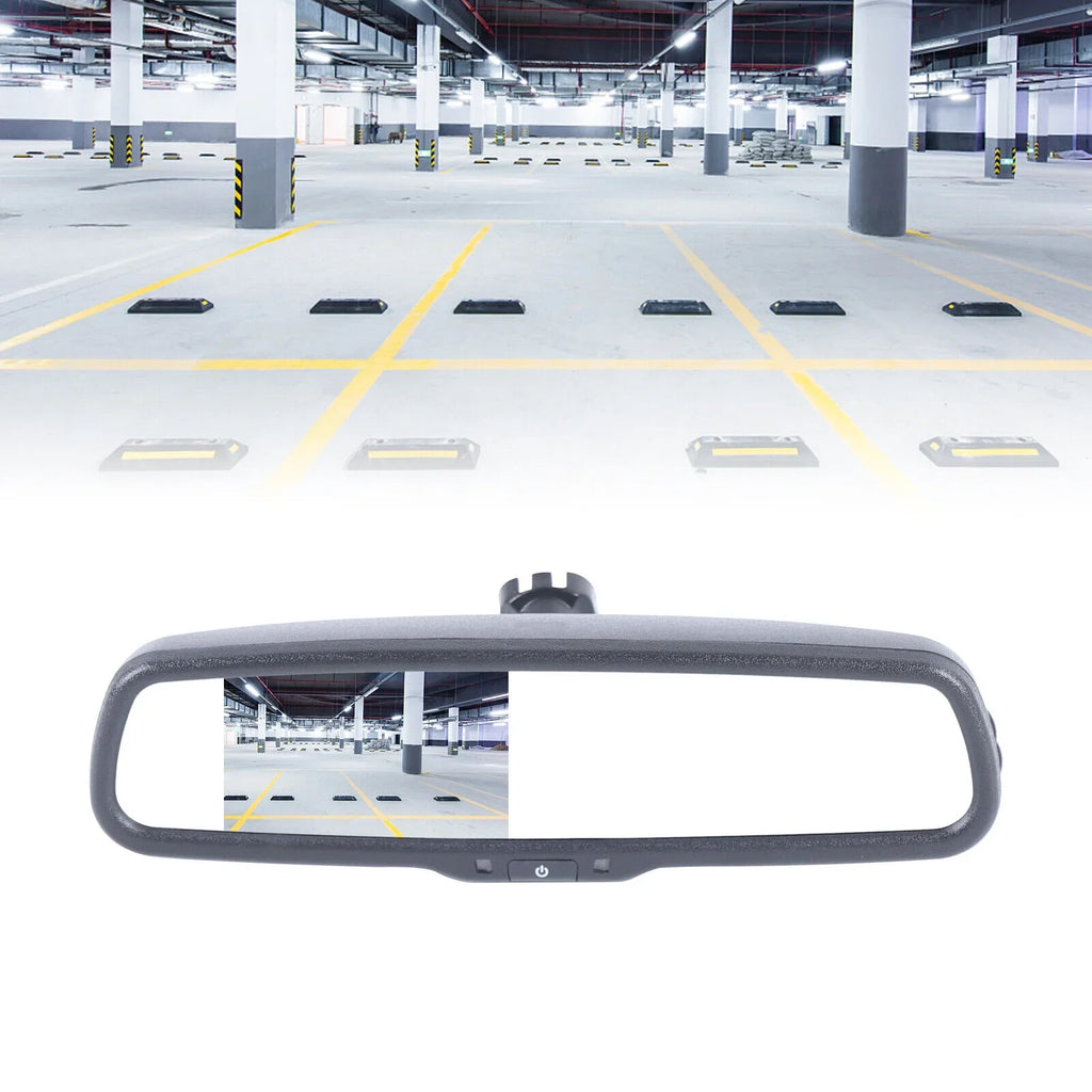 Bracket 4.3'' with Mirror Backup Electronic TFT Monitor Car Camera Parking View Miumaeov LCD For Reverse Rear