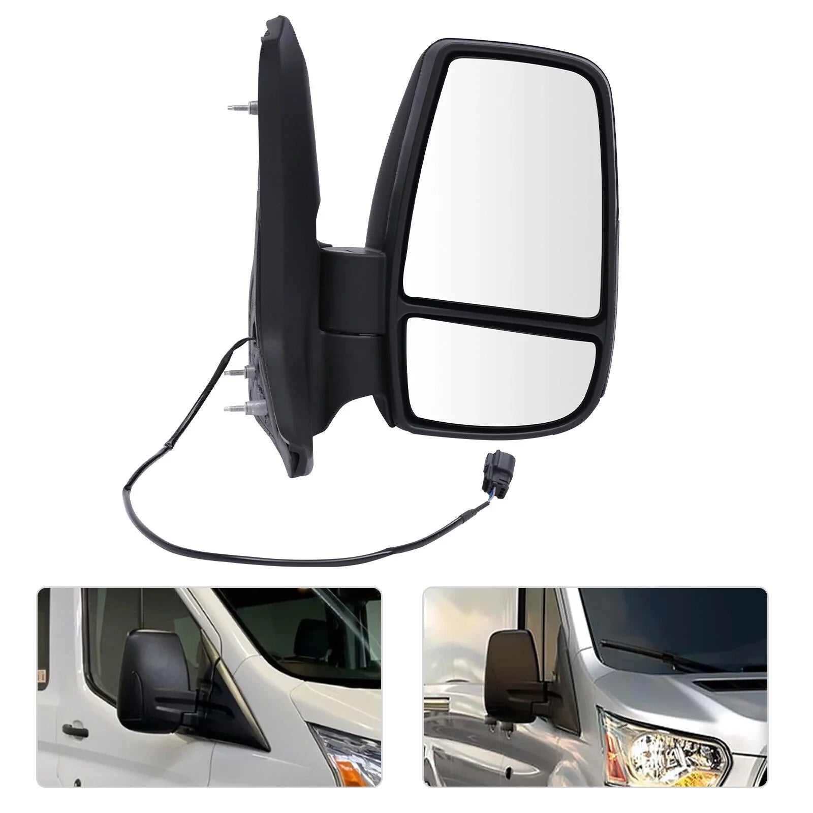Ford 2015-2022 Right for Arm Side Mirror Transit 150 Rear View 350 Fits Short Passenger 250