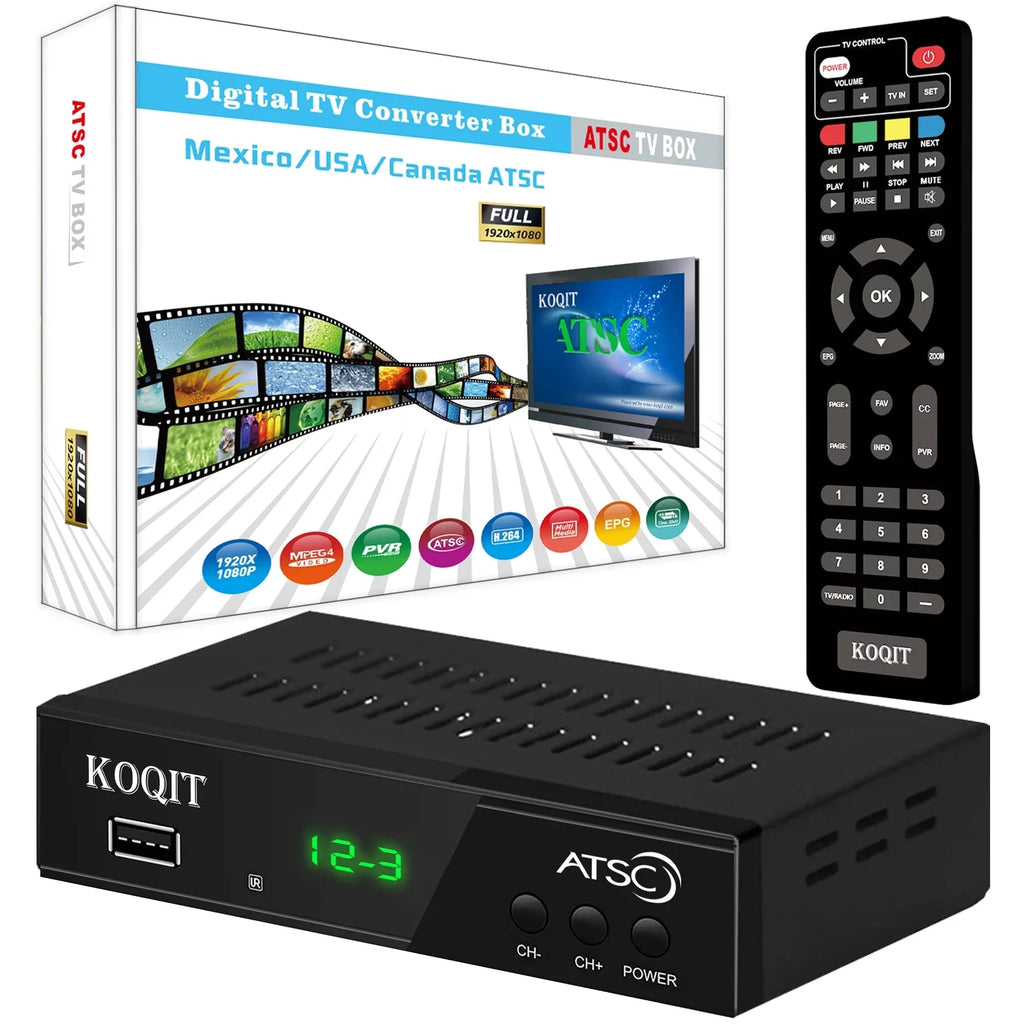 to USB, ATSC Multimedia Coax Hours, 12/24 Digital Recorders to to tv Analog Digital TV Box OTA Tuner Set Digital, Clock HDMI Box Converter Box, Top