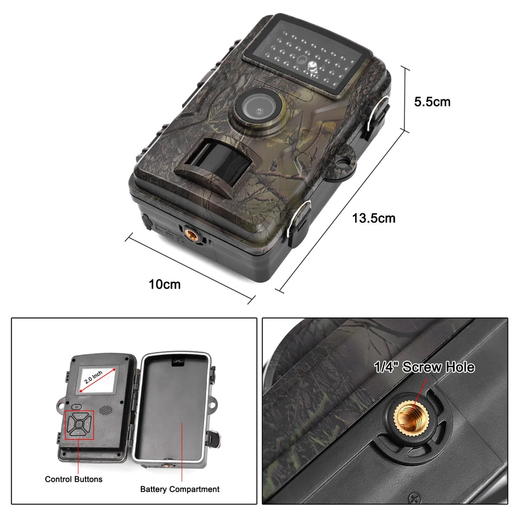 with 1080P Eccomum Camera Inch Trigger 16MP Night Color Wildlife Infrared Time Tracking Trail Motion Camera Supports 2.0 TFT 0.8s Vision Waterproof Camera IP66 Screen Activated