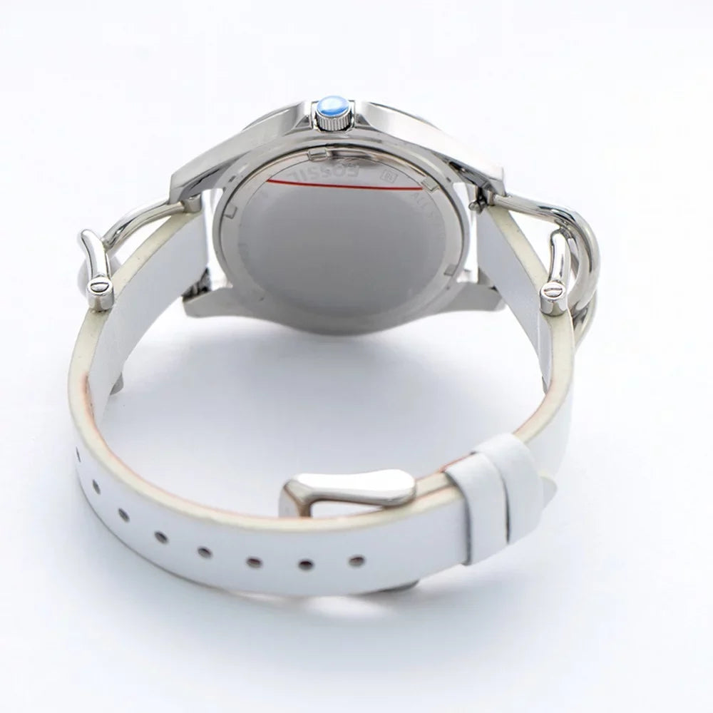 Fossil Display Quartz Analog Analog Riley White Women's Watch 38MM ES3463