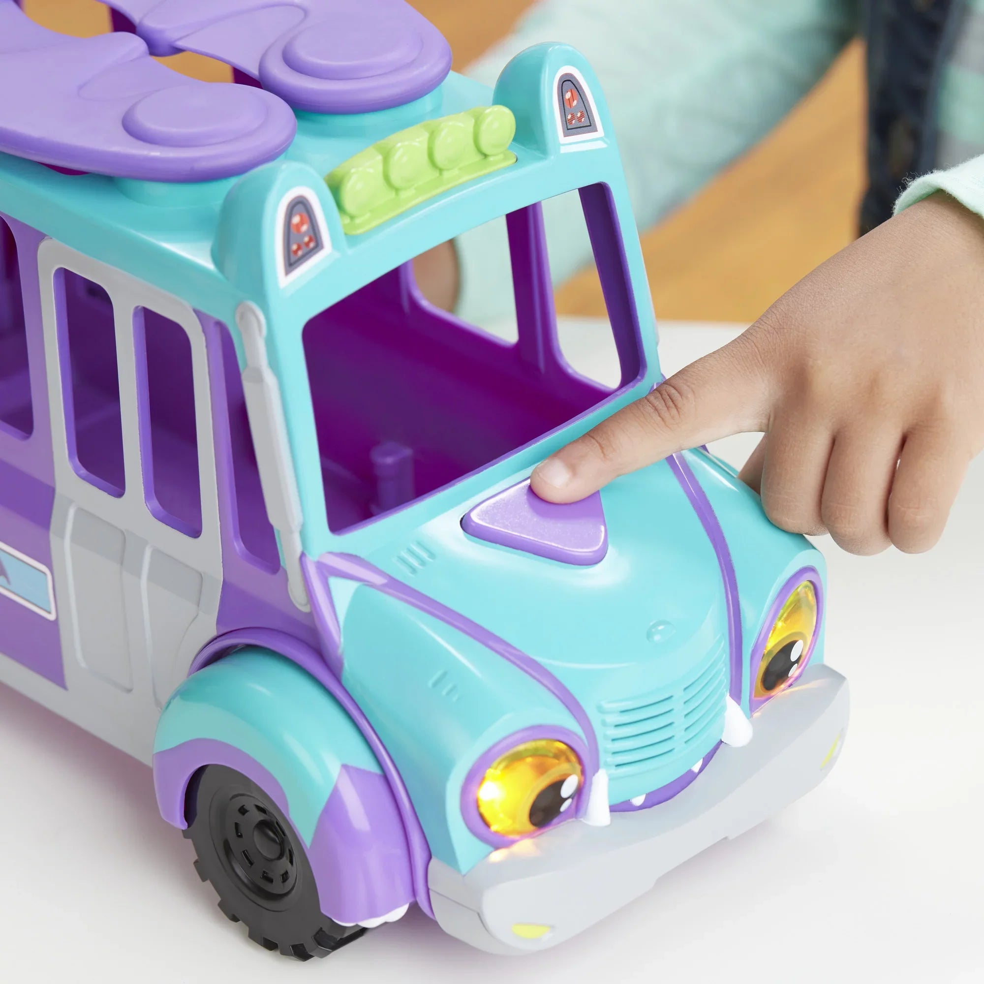 Lights, and Music 3 Super and Bus Toy Monster GrrBus Up Sounds, Ages Monsters Netflix with