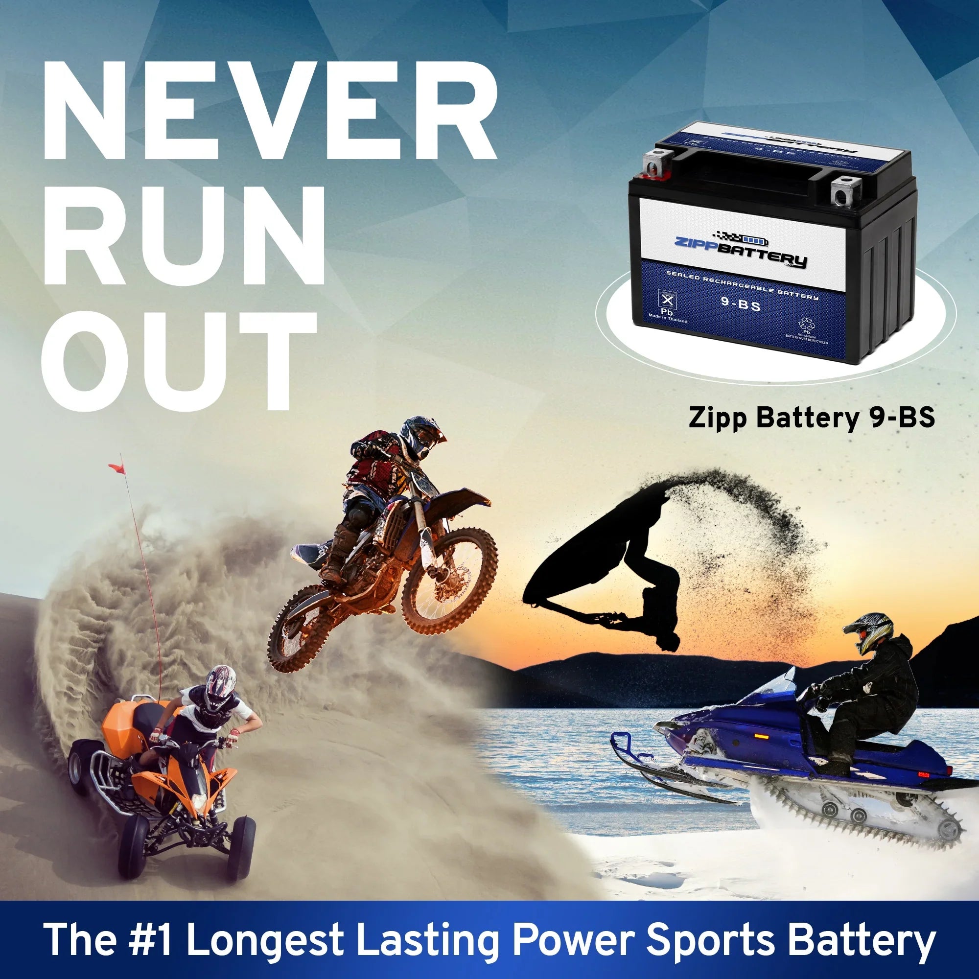 Fourtrax Zipp Honda 2001 for Sportrax Battery Battery Trx400Ex Ytx9-Bs 400Cc Atv