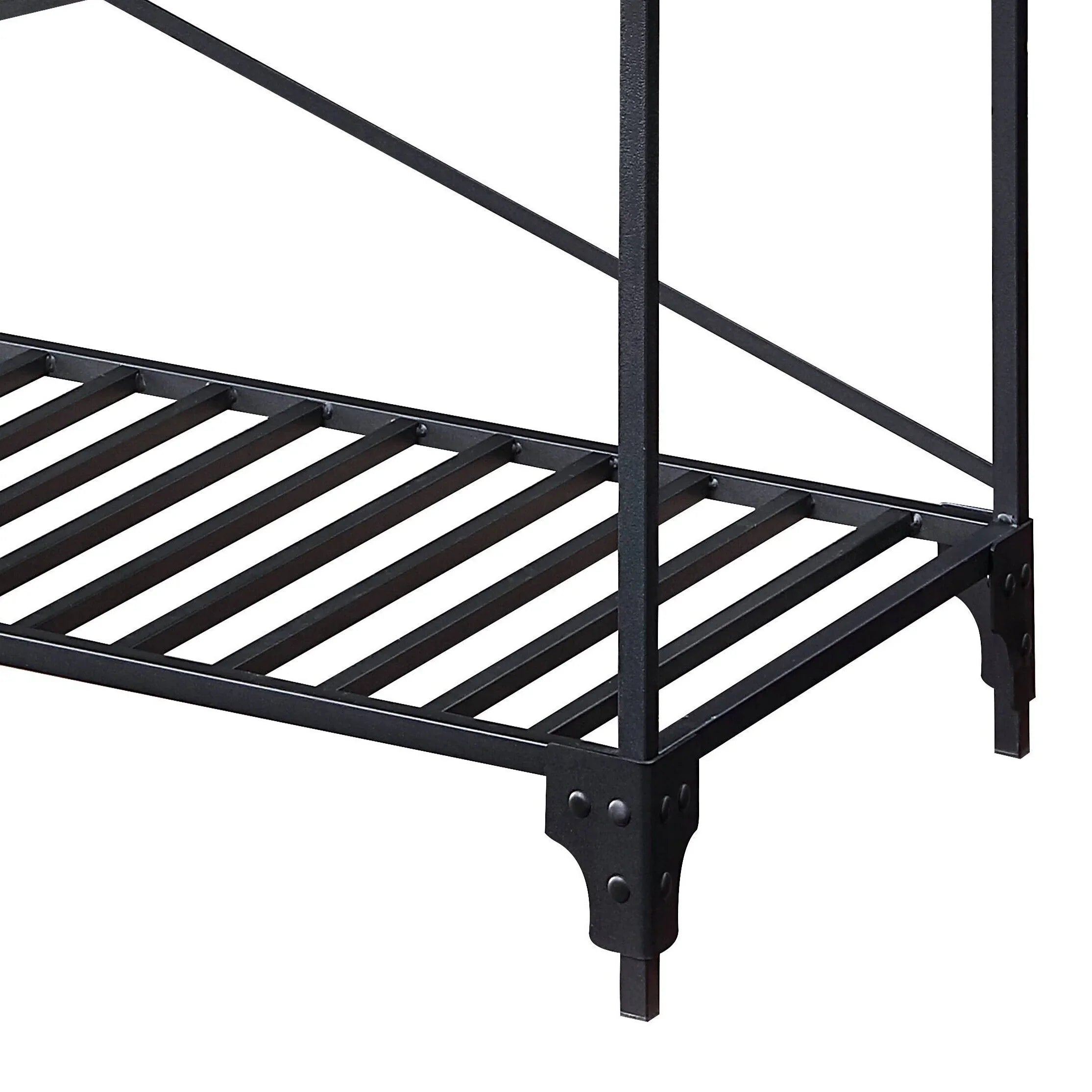 and Kitchen Black Concrete 2-shelf Island Faulkner