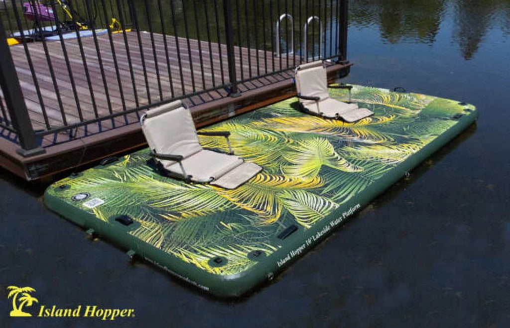 Hopper Bouncer Graphics Floating Series Dock Lakeside Tropical 10ft Slide Island & Inflatable