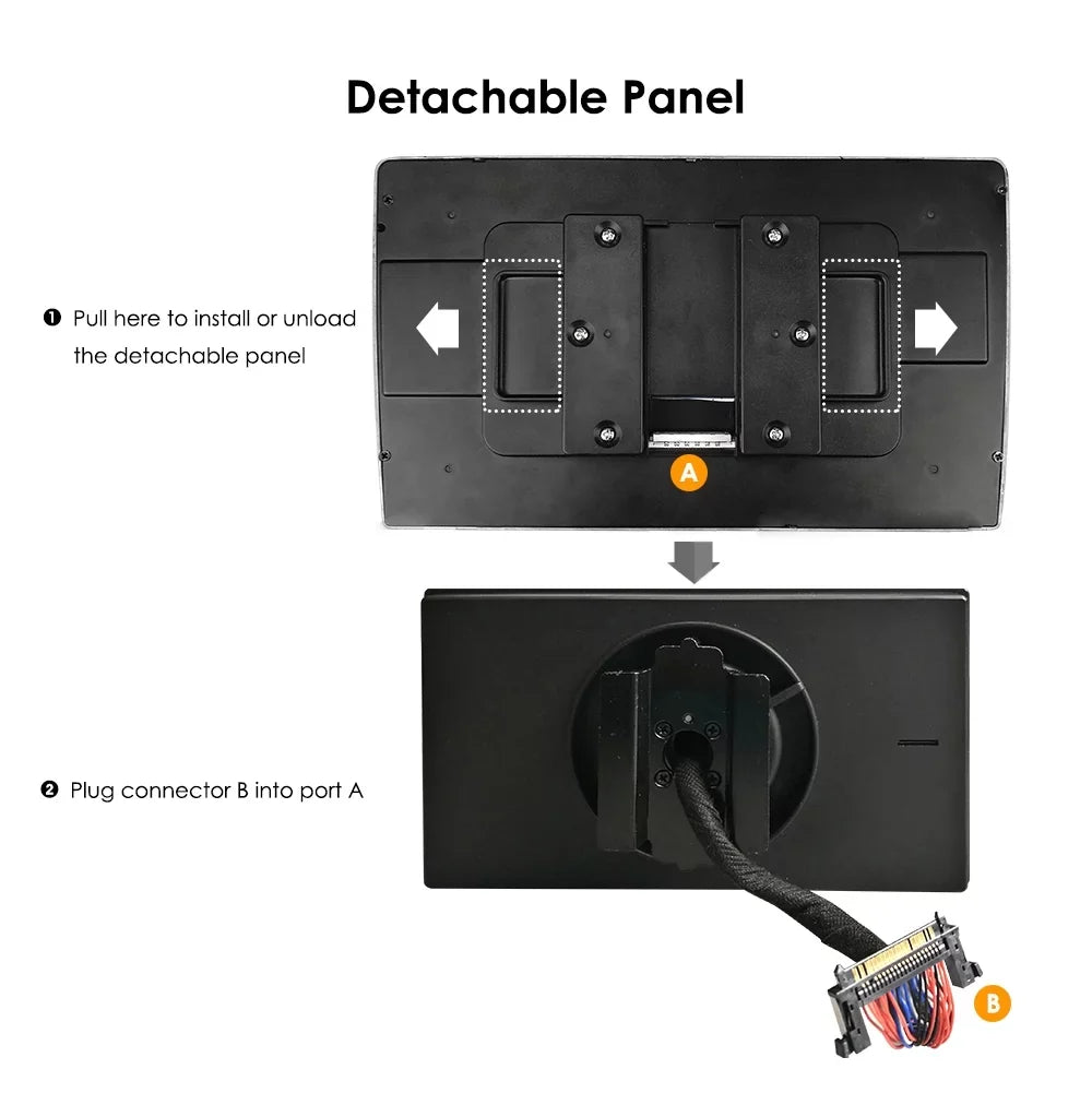 1 Auto Carplay& 10.1'' Hizpo Navigation Single Radio Rotatable Car Android Stereo Screen Bluetooth With GPS Wifi Touch Android Apple DIN 10