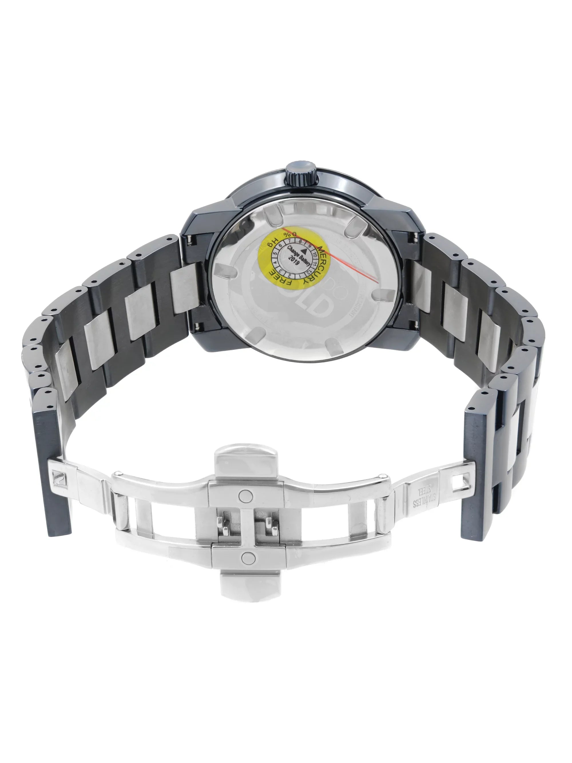 Steel Plated Movado Blue Quartz Bold Ion 3600422 Stainless Watch 42.5mm Mens