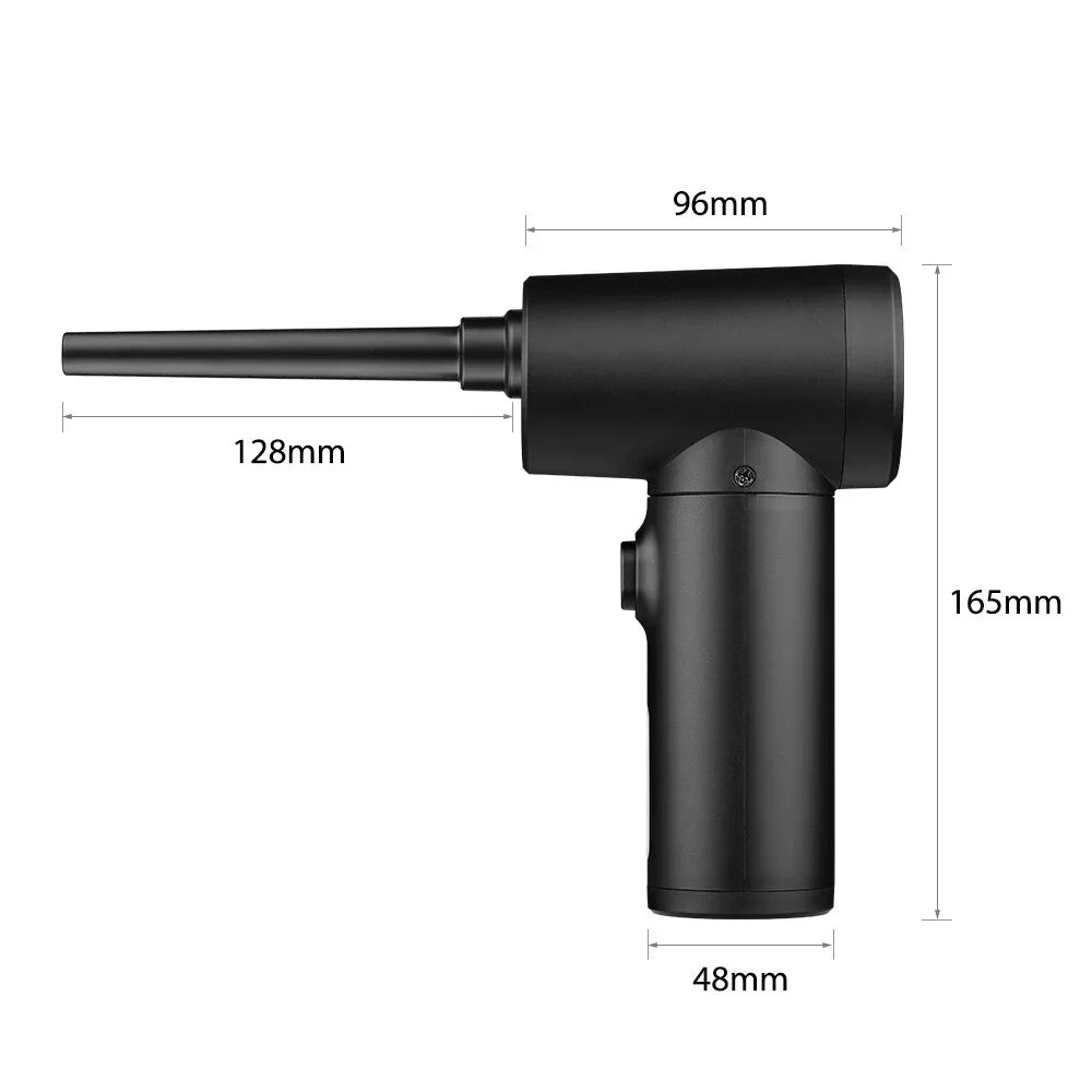 Air Duster Rechargeable LED Light Inflatable Blowing 100W Device Dust Cleaner 2-in-1 Multifunctional 50000RPM with Pump Dust Dust Cordless Pump Blower Air Powerful Air for Dust & Remover Electric