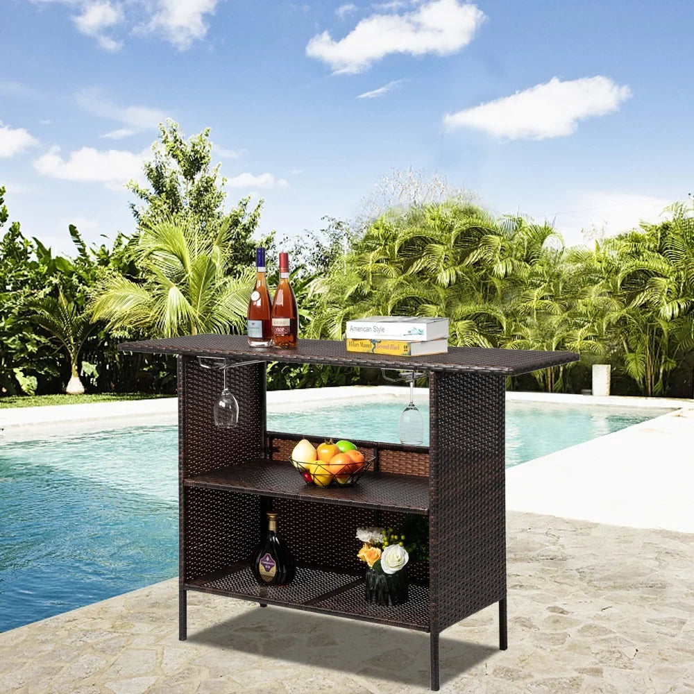 Table Beautiful Modern And Brown Stylish Gradient Bar