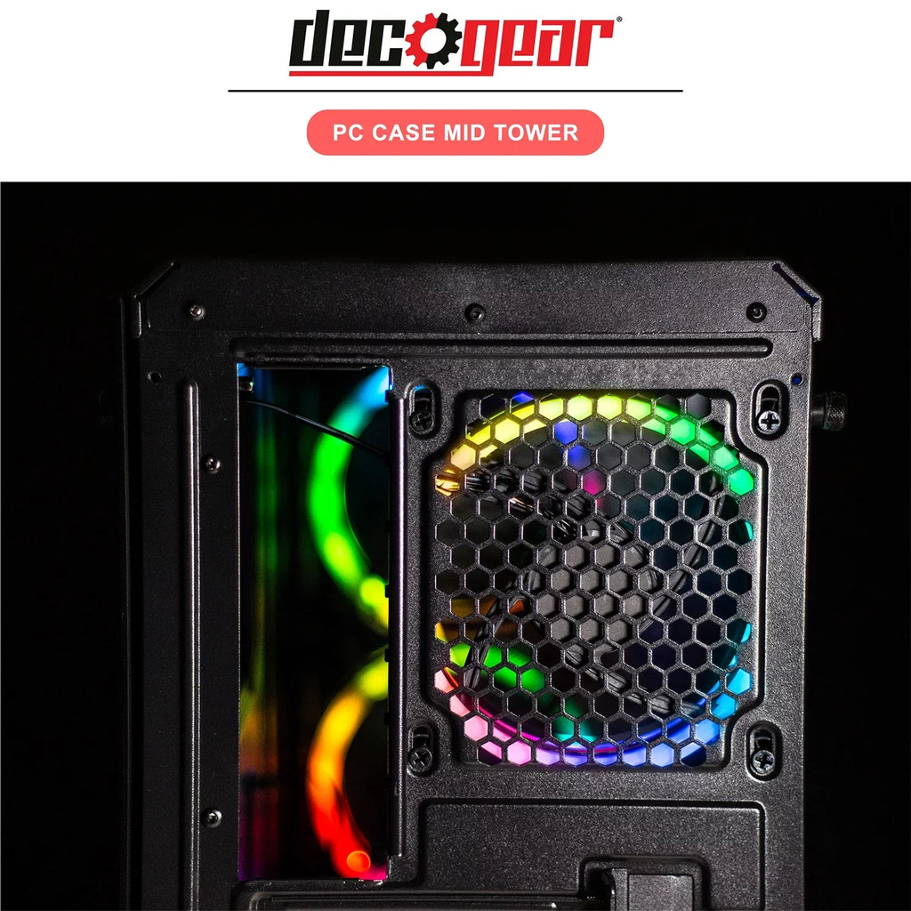 Glass Keyboard, Micro-ATX, Lighting, Mouse, Mechanical Pad Deco and 3-Sided Mouse ATX, Wired with Case RGB Mini-ITX, LED PC Mid-Tower and Starter Kit, Gaming RGB Gear Gaming Tempered Gaming Computer
