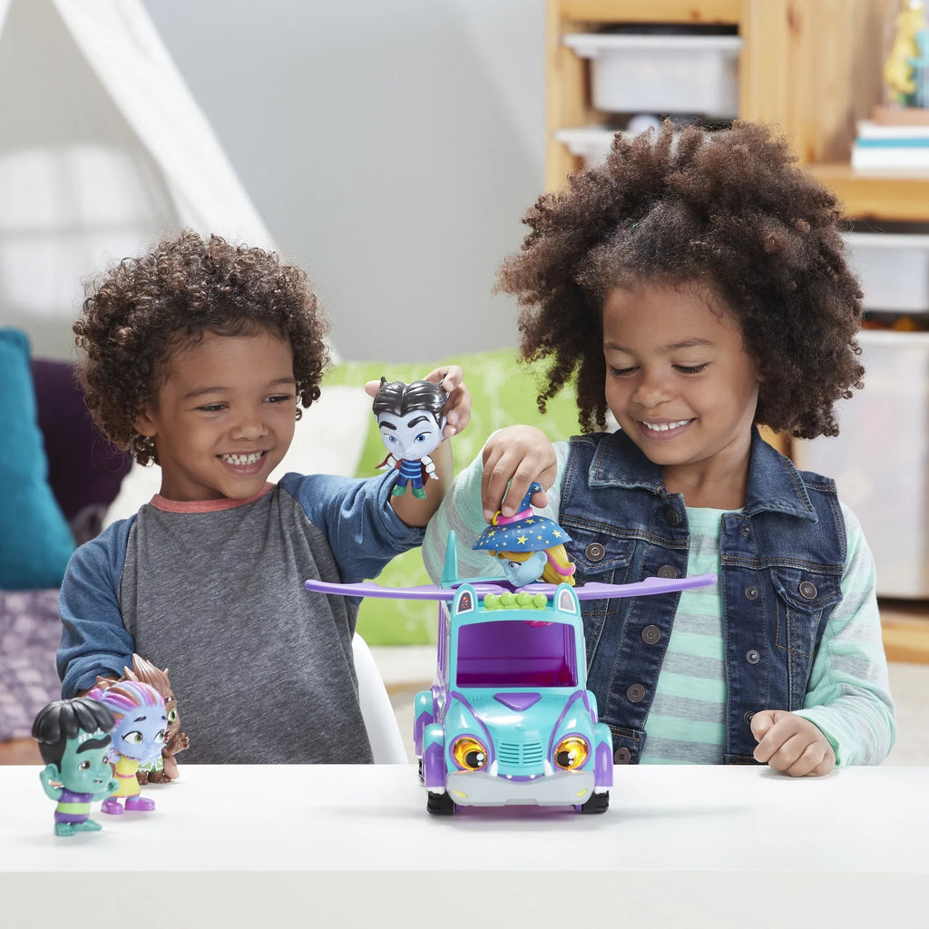 Lights, and Music 3 Super and Bus Toy Monster GrrBus Up Sounds, Ages Monsters Netflix with