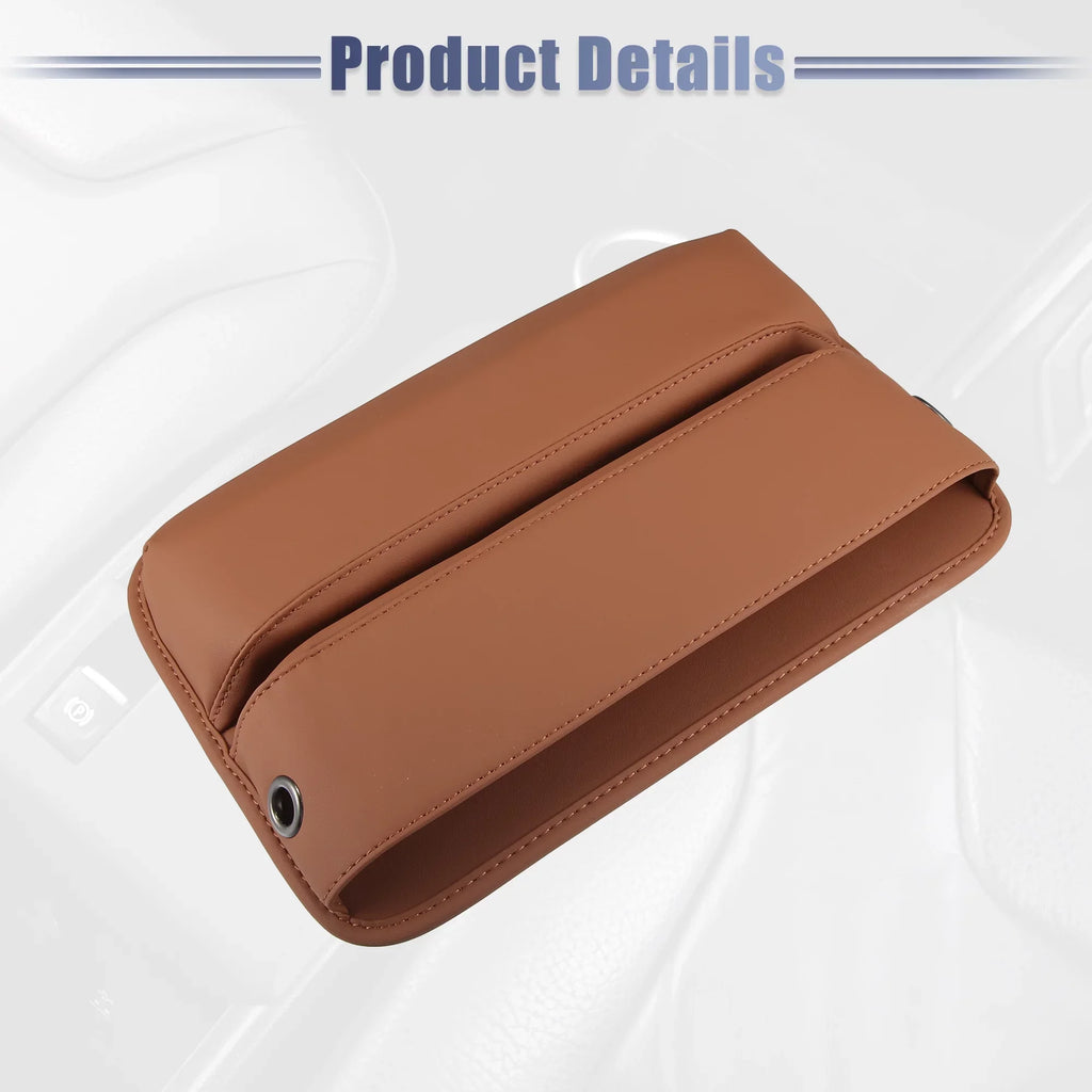 Organizer Pocket Gap Filler Box Seat Car Side Seat Car Console Brown Storage Multi-function 2pcs