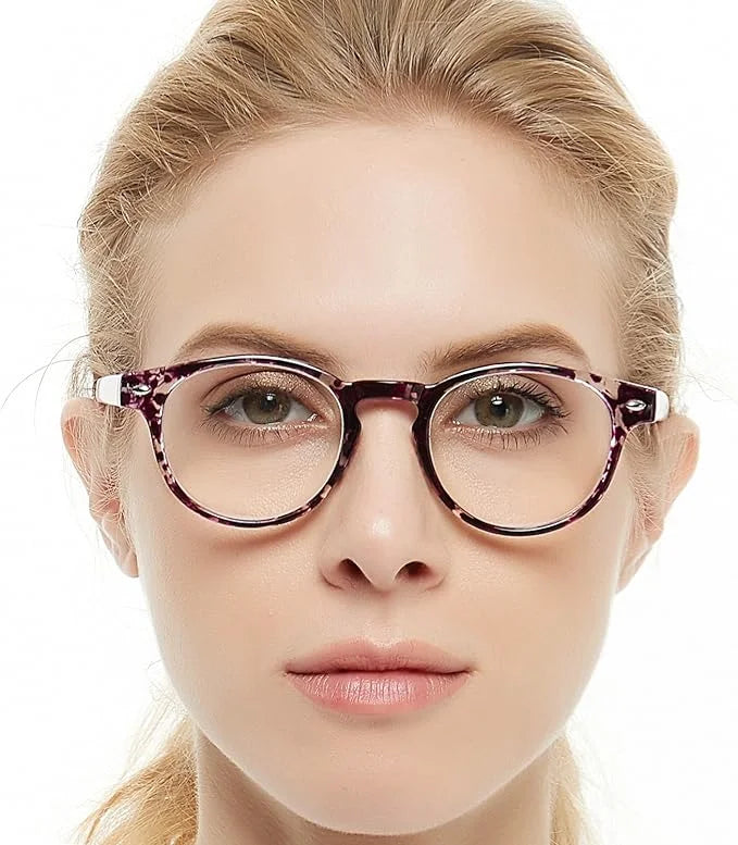 Designer Stylish Women(Purple,3.0) Glasses Lightweight Reading For frame CHIARI Acetate OCCI