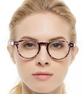 Designer Stylish Women(Purple,3.0) Glasses Lightweight Reading For frame CHIARI Acetate OCCI