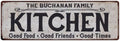 BUCHANAN THE Gift Chic KITCHEN 206180039472 Sign Metal 6x18 FAMILY