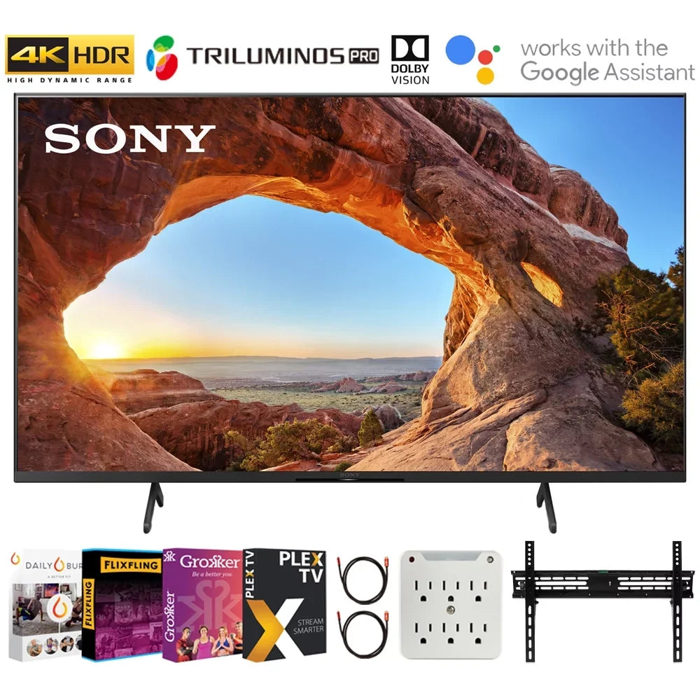 Mount Cable Ultra X85J 2.0 Sony TV Model) + 2x 30-70 Inch Streaming HDMI Wall Smart 4K KD50X85J HD Surge Movies 50 4K 6-Outlet Inch + 6FT TV LED with Premiere Adapter + 2020 (2021 Bundle