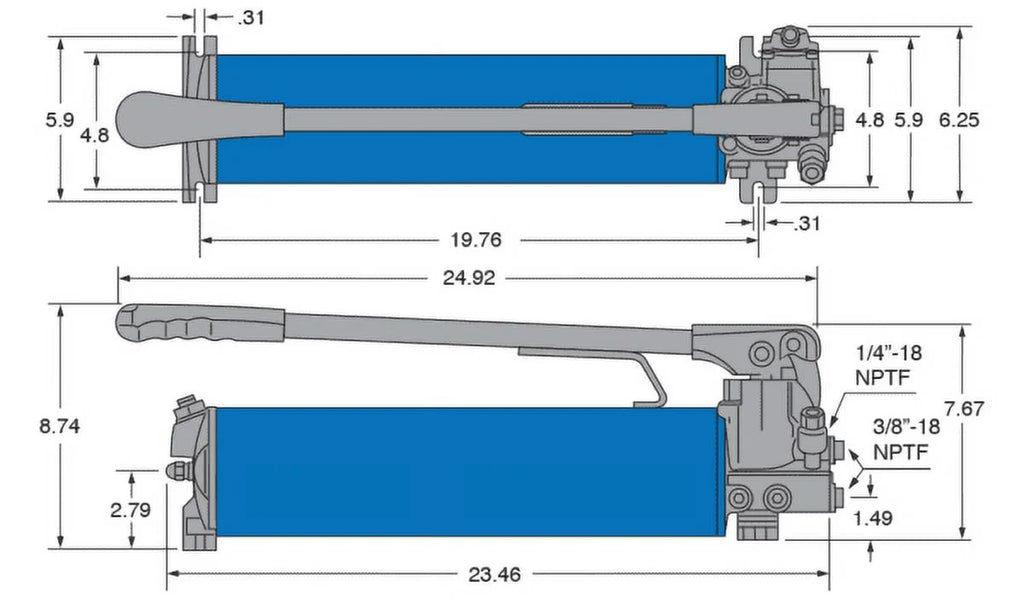 '- 134 Pump Acting, - Speed Way Psi PH134D 10,000 Hand IN3 Freedom Valve Double Position Two 3 4 Hydraulics