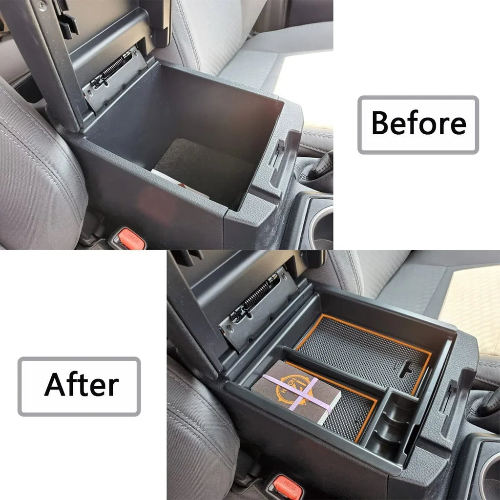 Organizer ABS Insert Console Gen 2022 with EDBETOS 2023 Tray Accessory Center 2020 Trim) 3rd 2021 Toyota Tacoma 2016-2019 Compatible Box Material Armrest (Orange
