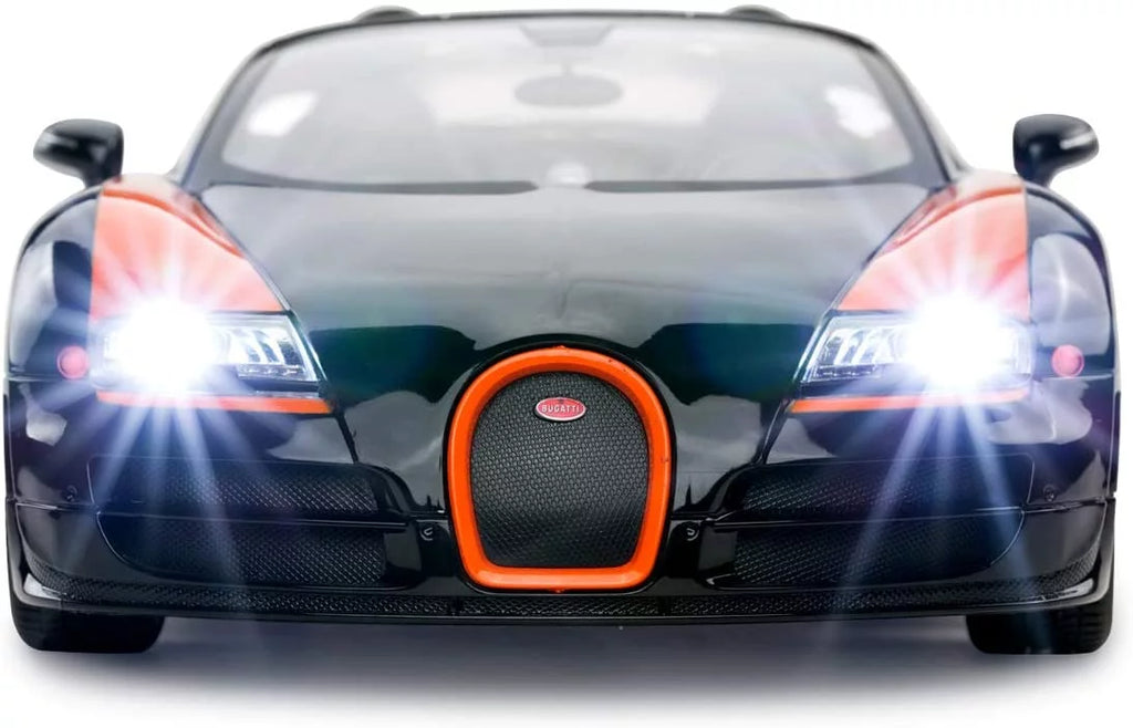 Veyron Remote RC Sport Grand Wonder Bugatti - Car Wheels 1:14 Vitesse Control Black/Blue