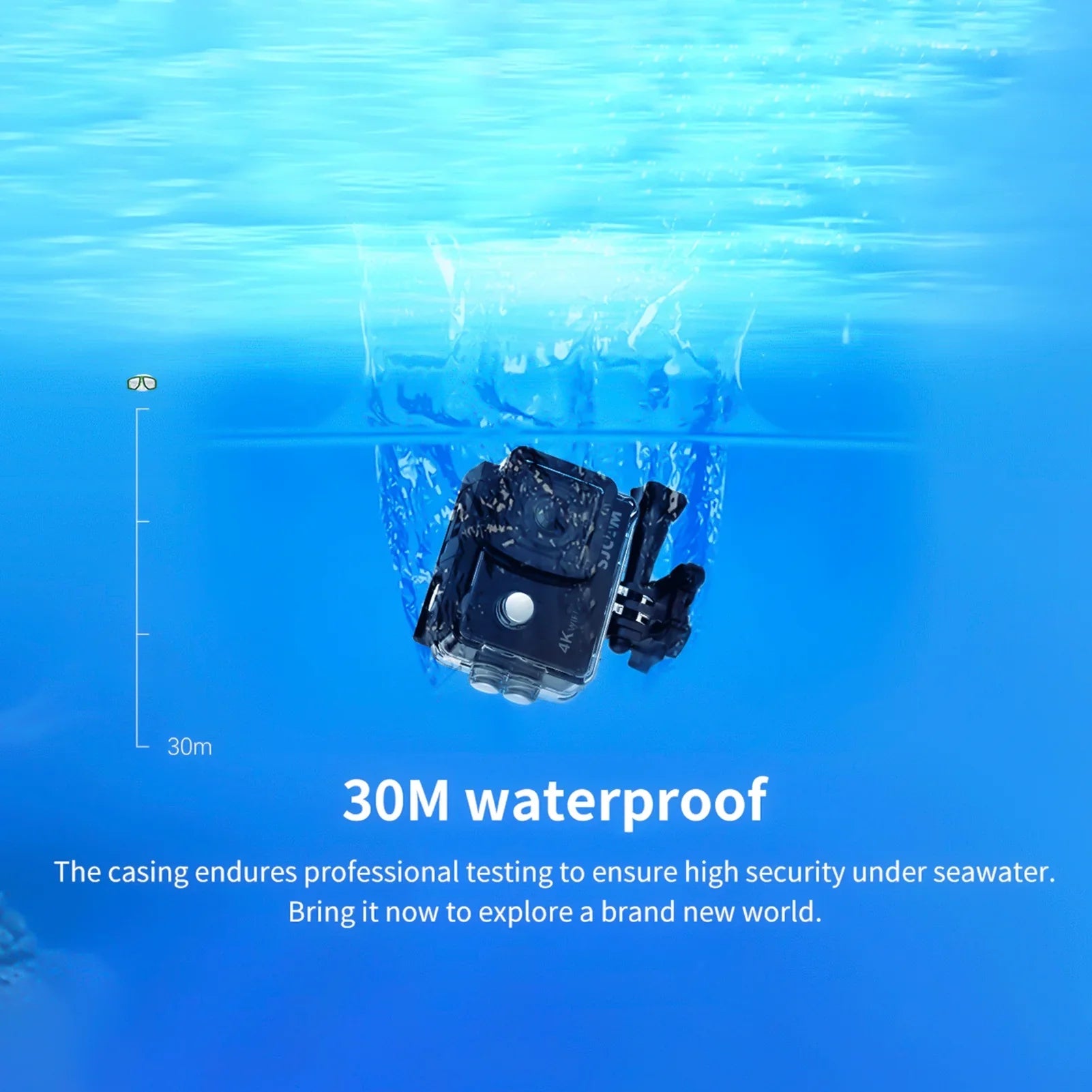 Camera 170wide Camera 30m Ips 30m With Adapters 4k Wifi With camera,With Support Sj4000air Waterproof Adapters 4k Ips With 16mp Screen 16mp 2-inch 2-inch With Support Waterproof