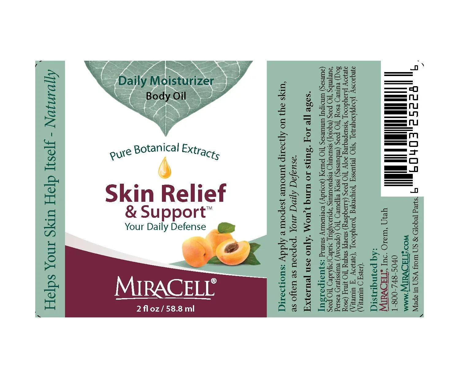 MiraCell Mosturizing Daily & Relief oz.) (2 - Support Body Skin Oil