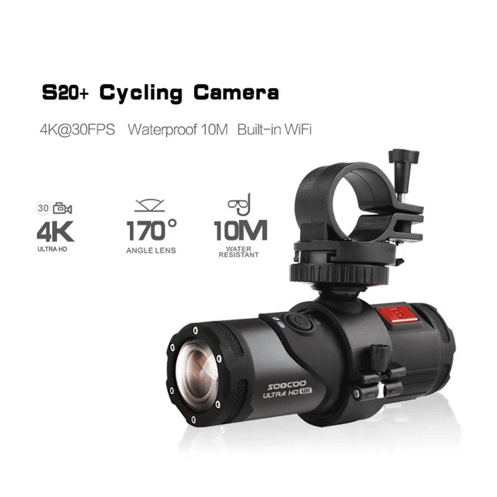 Head-mounted WiFi Camera Helmet Camcorder for SOOCOO 4K Bike APP Adventure Sports Action Waterproof