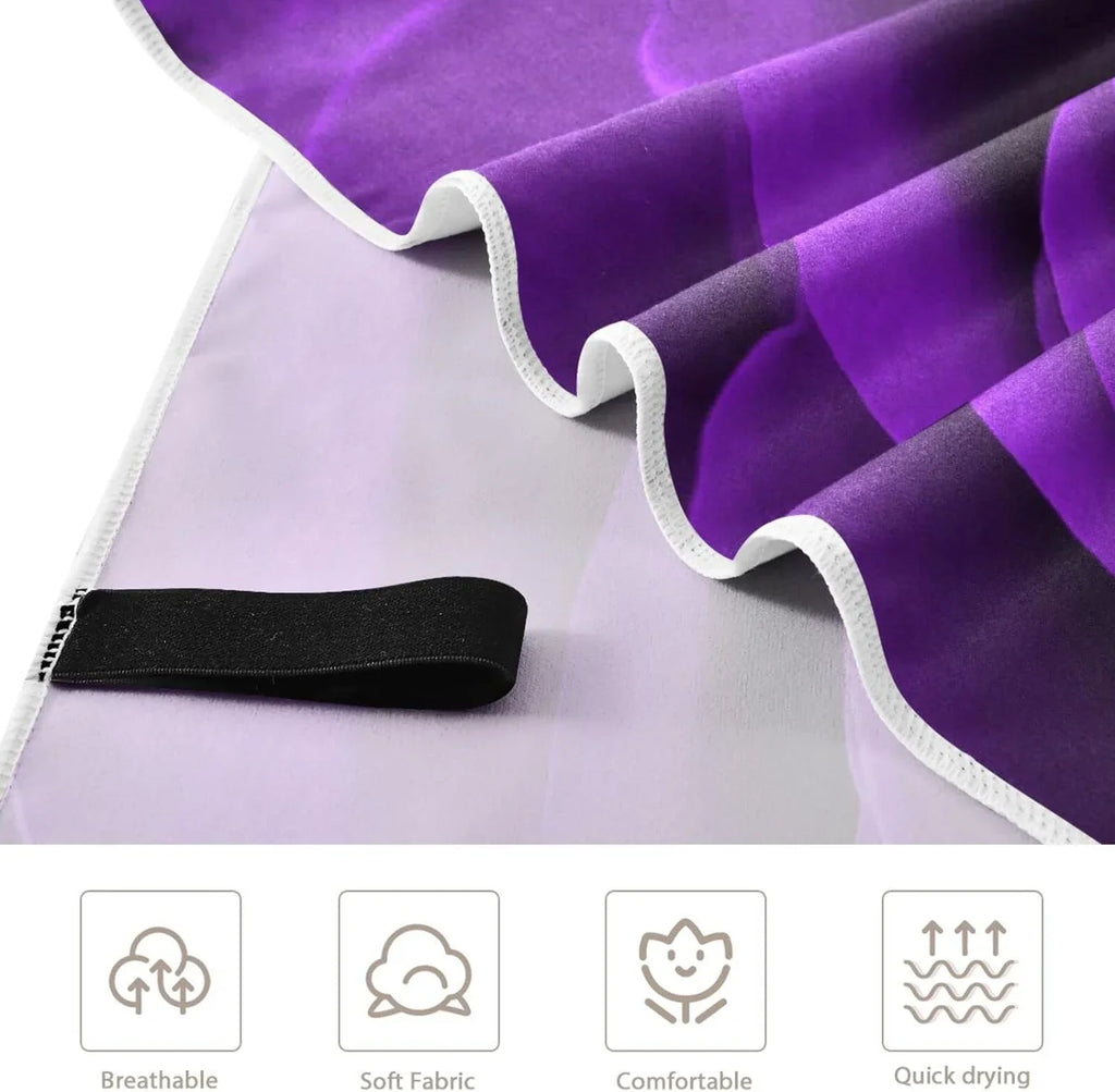 for Camping Purple Oversized Lightweight Holiday（278） Absorbent Super Bestwell Swimming Travel Dry Towels Quick - Compact Towel Beach - Towel Rose