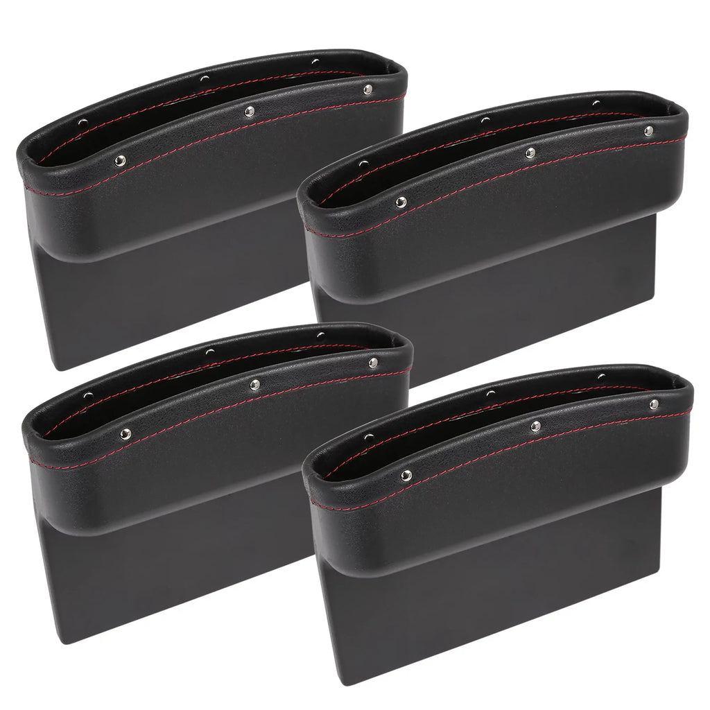 Gap Passenger Car Seat Black Box Storage Side Red Crevice 4pcs Driver