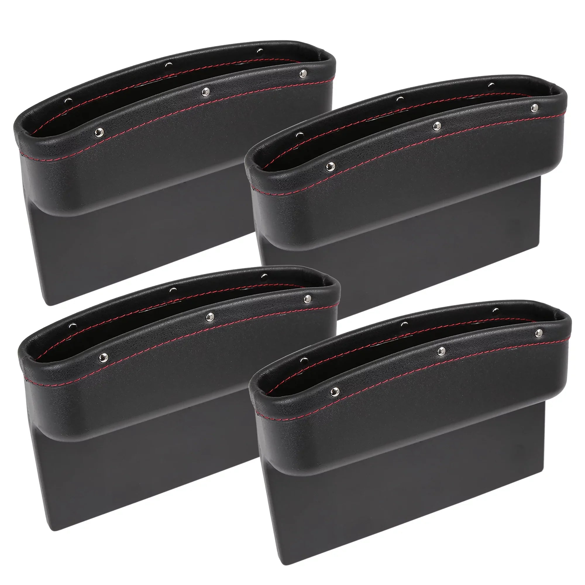 Gap Passenger Car Seat Black Box Storage Side Red Crevice 4pcs Driver