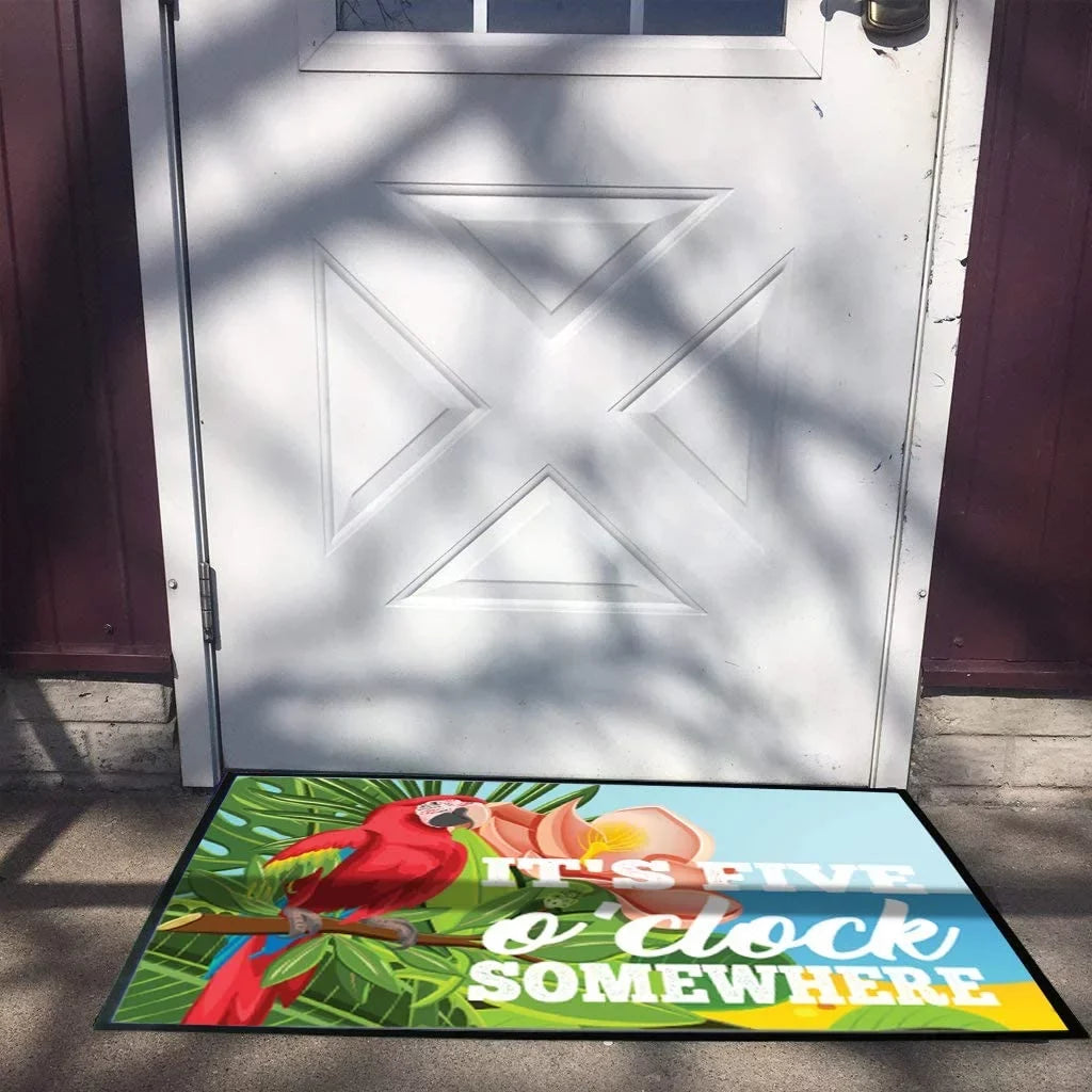 Somewhere Summer Doormat, Five Beach/Lake Doormat Outdoor O'clock It's