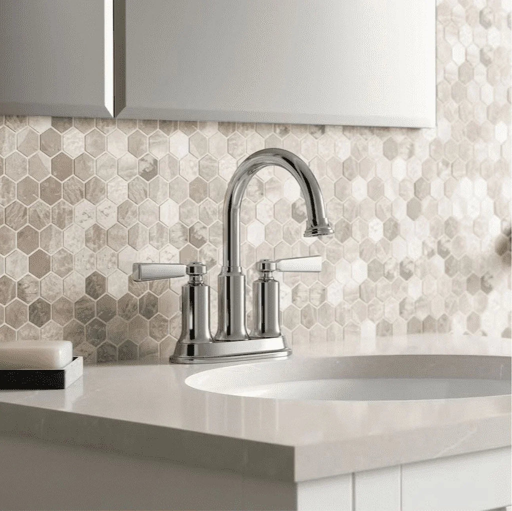 Center-Set Sink Aderlee 1.2GPM Kohler Polished Chrome Faucet, Bathroom