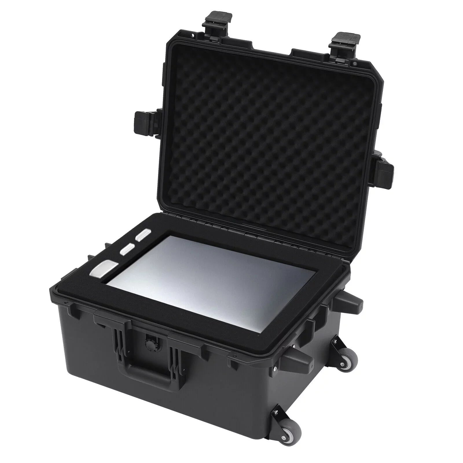 Miumaeov with Case Portable Case x and with 16.7" Shock Hard Foam Large 5 Protective Camera Water Resistant Box and x 21.25" 12" Tools Black Wheels Laptop Handle Hard Equipment Layers