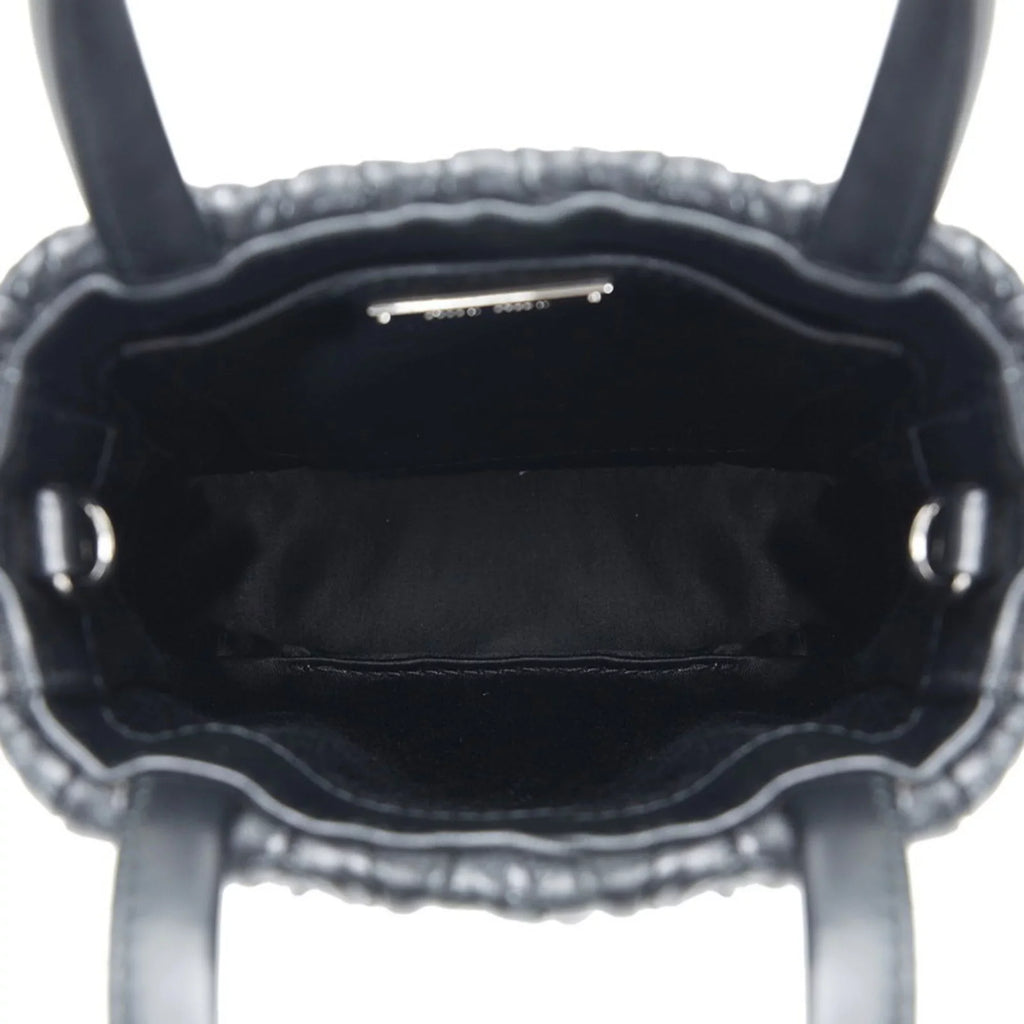 (Good) Miu Miu 5BA220 Leather Shoulder MIUMIU Materasse Black Pre-Owned Ladies Nappa Miu Bag Silver Crystal