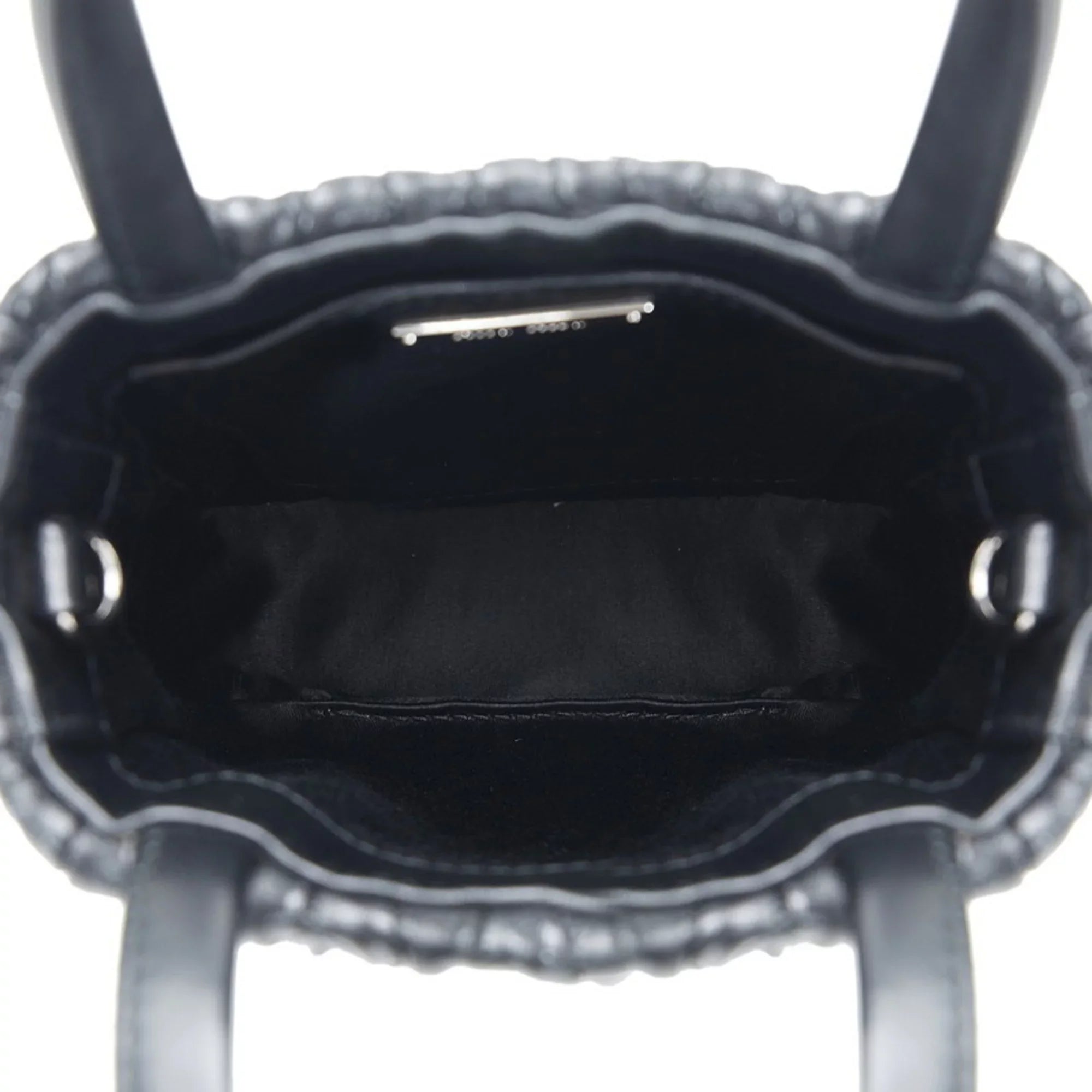 (Good) Miu Miu 5BA220 Leather Shoulder MIUMIU Materasse Black Pre-Owned Ladies Nappa Miu Bag Silver Crystal