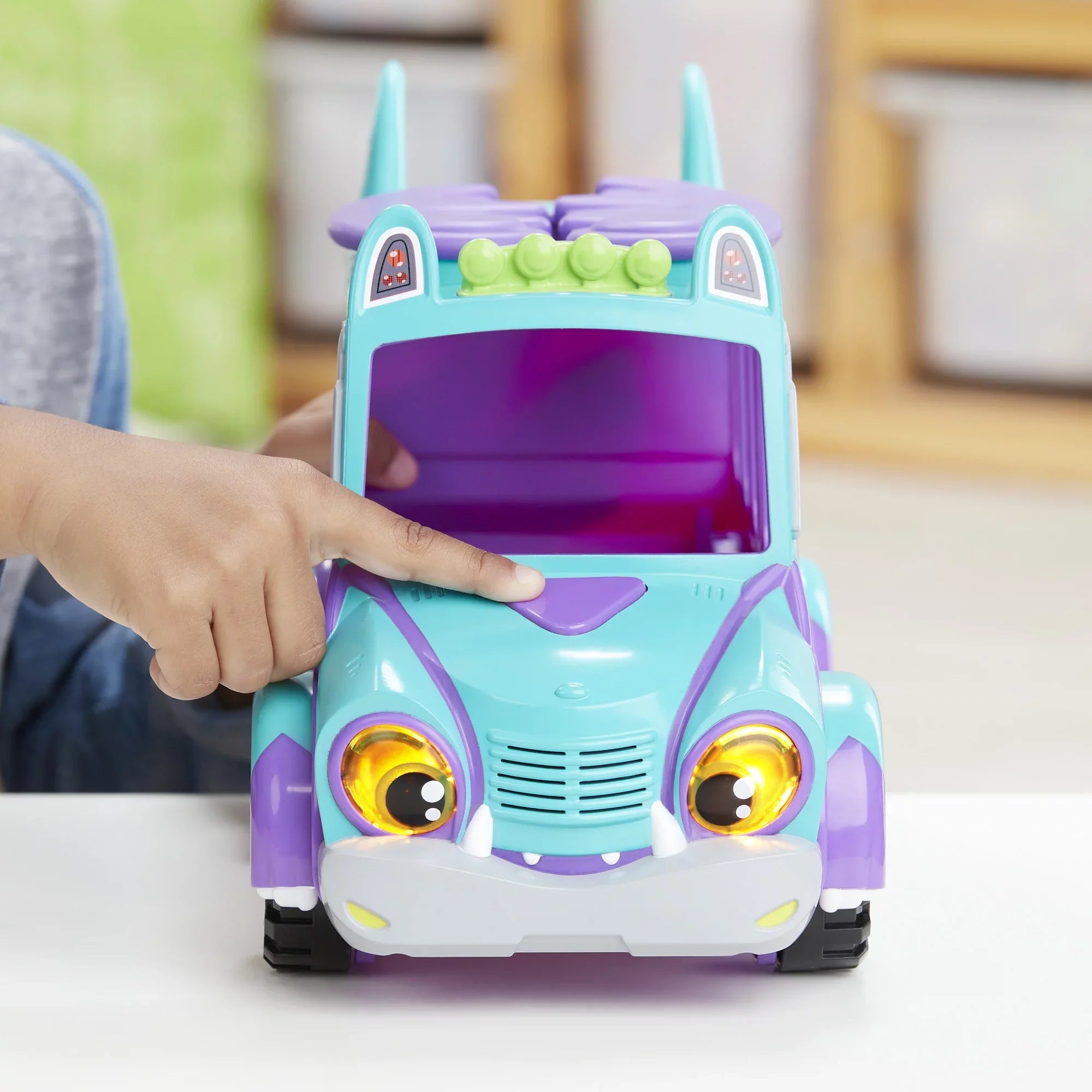 Lights, and Music 3 Super and Bus Toy Monster GrrBus Up Sounds, Ages Monsters Netflix with