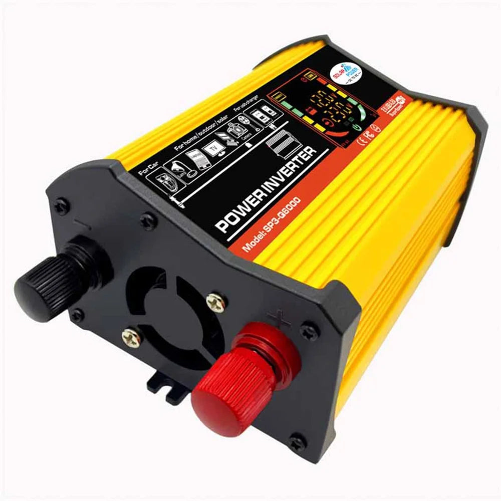 Converter Intelligent Sine Display Car Power USB 6000W Fast 500W Wave Adapter Auto Ports Charger ALLTIMES DC12V-AC220V Inverter Charging Digital Modified 2 Reted