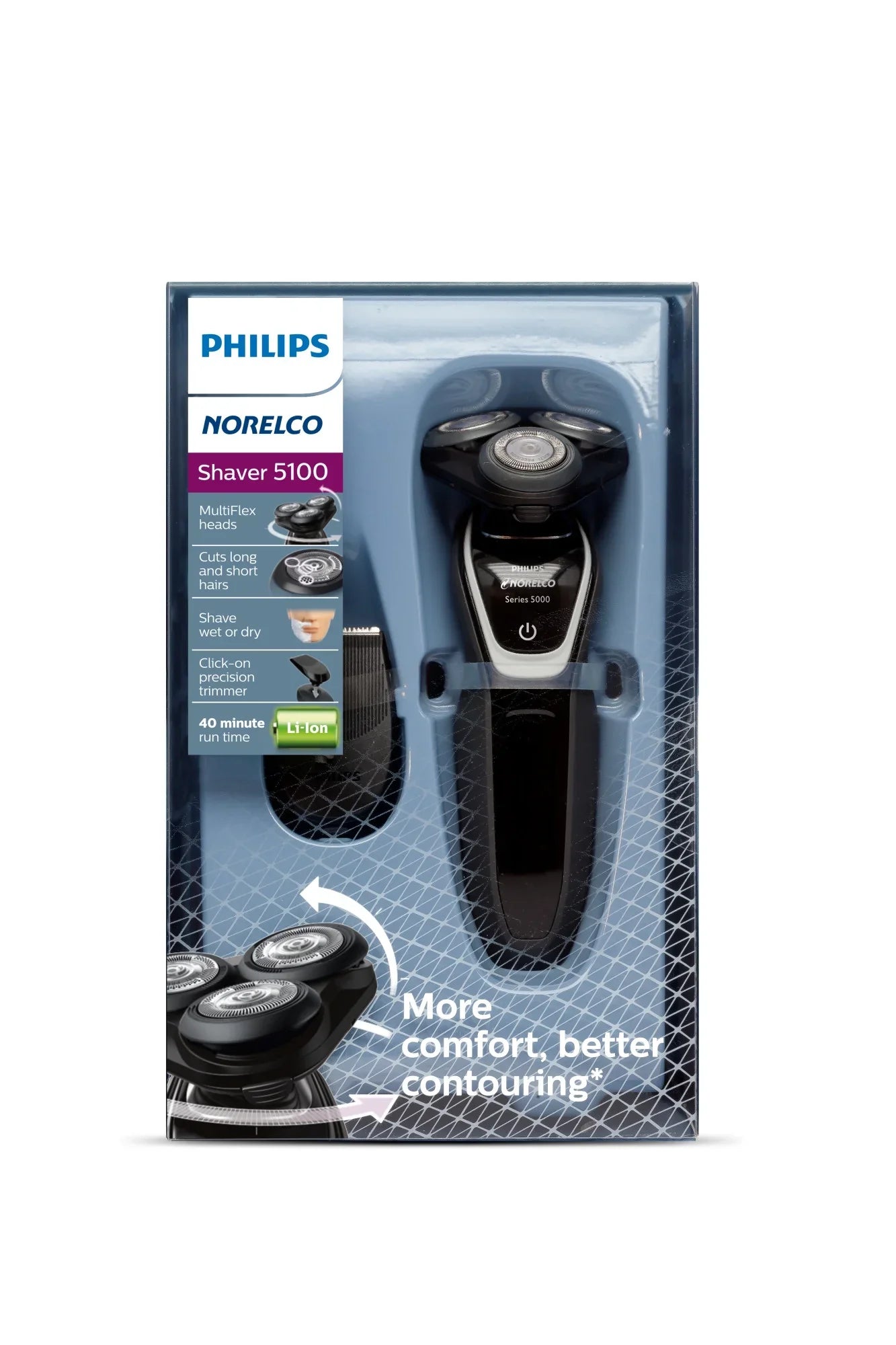 5100 Wet/Dry Norelco Rechargeable S5210/81 Shaver Electric