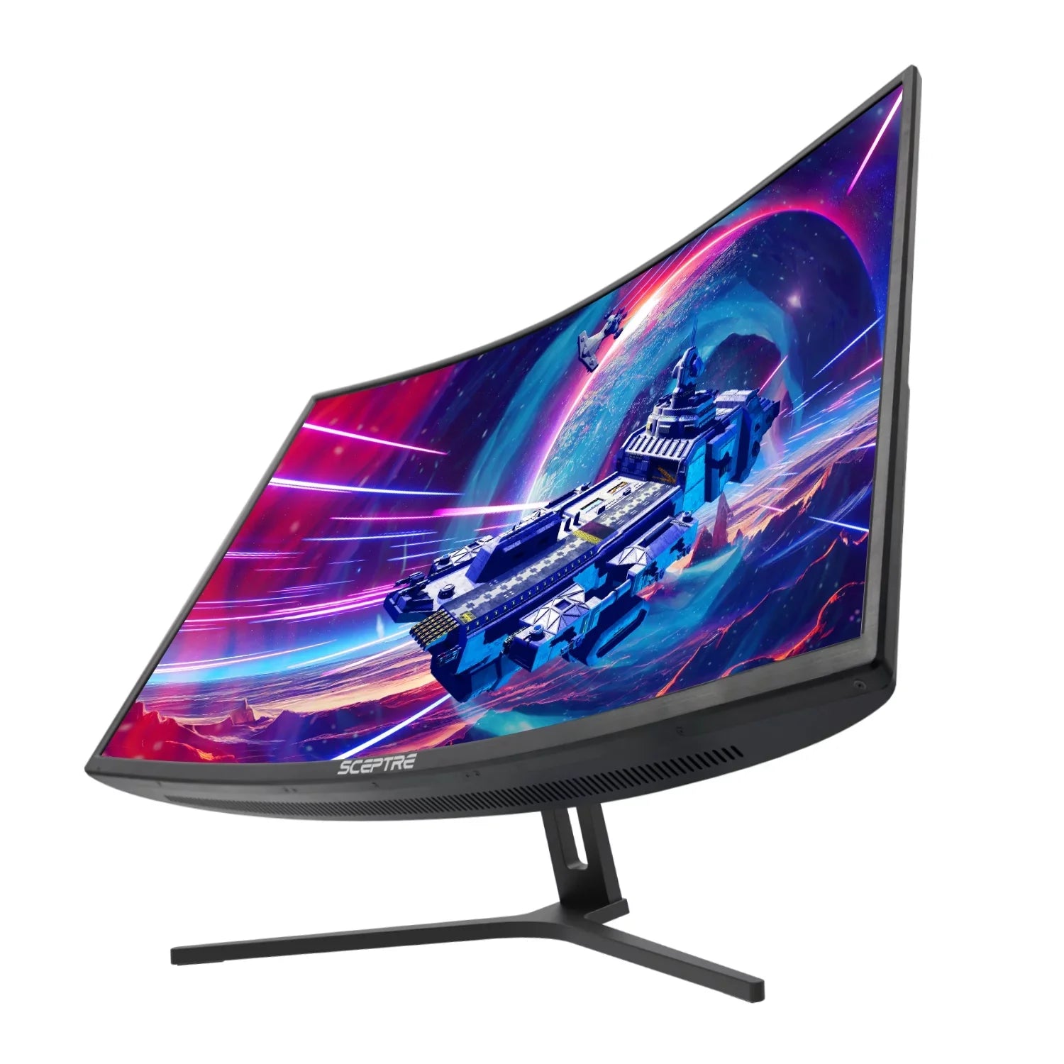 Monitor (C325B-185RD) Sceptre to Speakers, Build-in DisplayPort FreeSync DisplayPort sRGB AMD Black 99% Curved 144Hz HDMI Gaming 240Hz up 32-inch Machine 165Hz