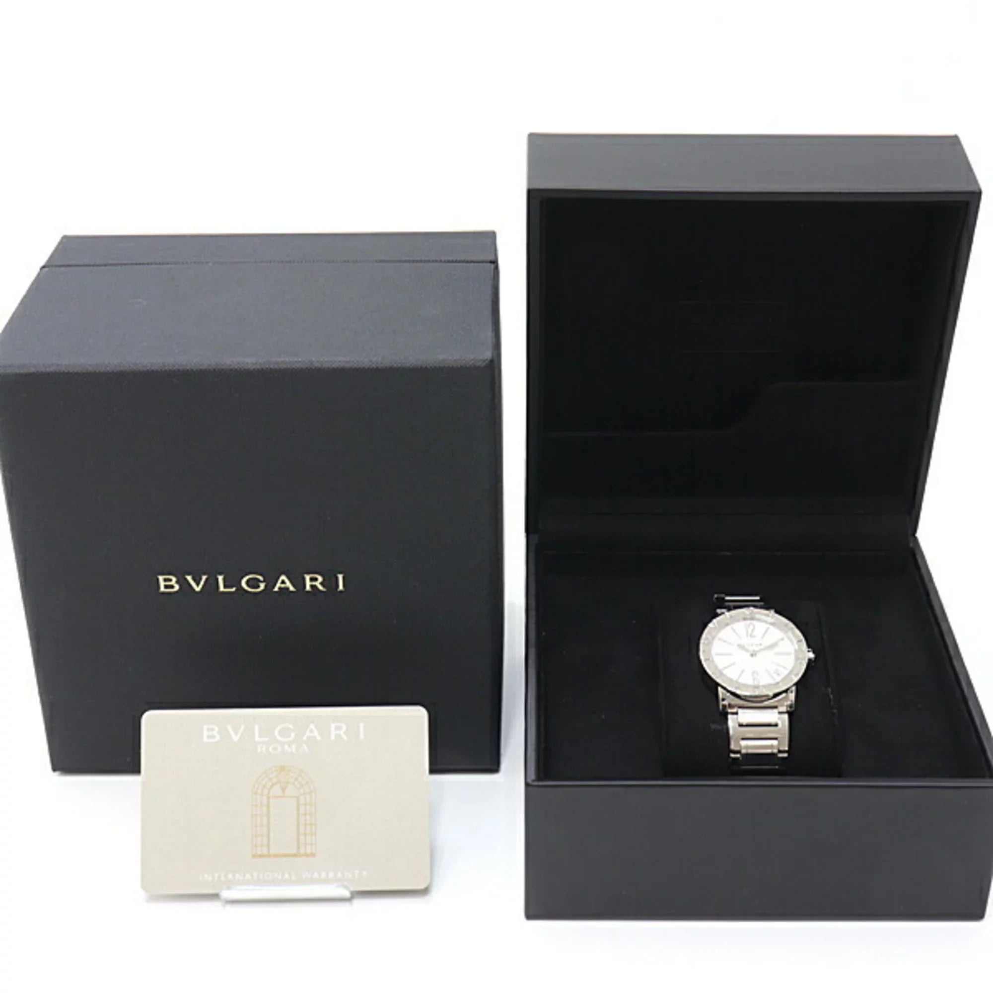 Boys New) Bulgari BBL33WSSD Winding (Like Automatic White Dial Watch Pre-Owned Shell BVLGARI