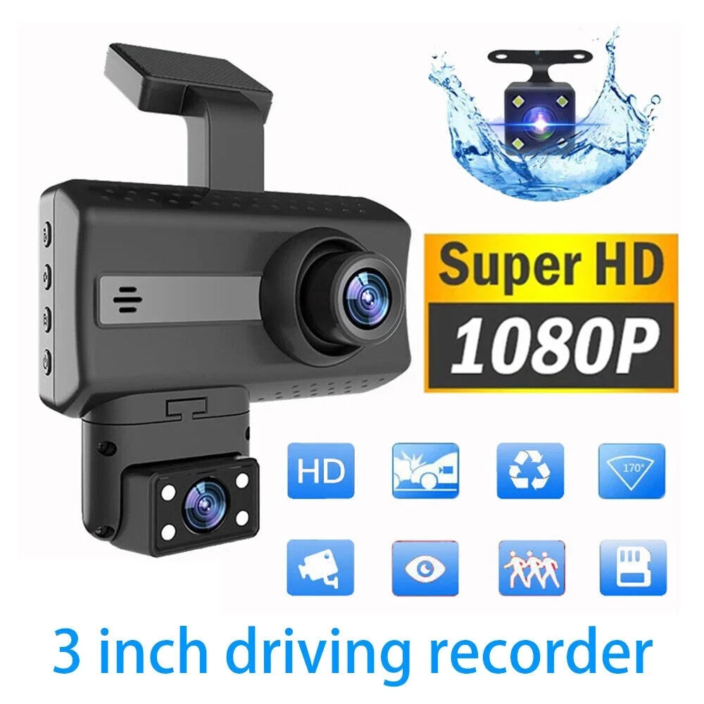 G Sensor Cam Dash Rear Car Recorder Camera Dual Lens and Front Onemayship Video 1080P DVR