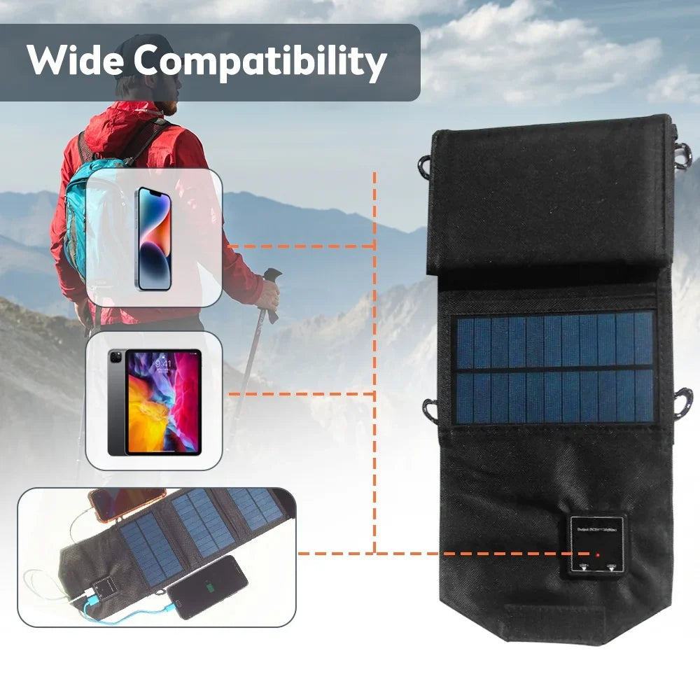 for USB Solar OWSOO , Camping Foldable Panel Recharger Dual 12W Travel