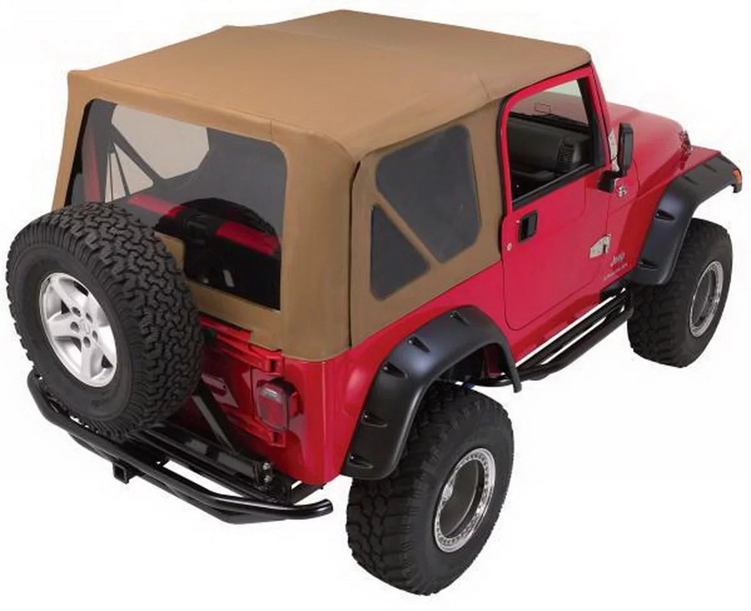 Soft Rampage Complete Hardware & Doors), Doors With RealTruck Spice Kit Upper by Frame Soft Full Wrangler 1997-2006 Steel Jeep TJ, For Top 68717 With Denim (No